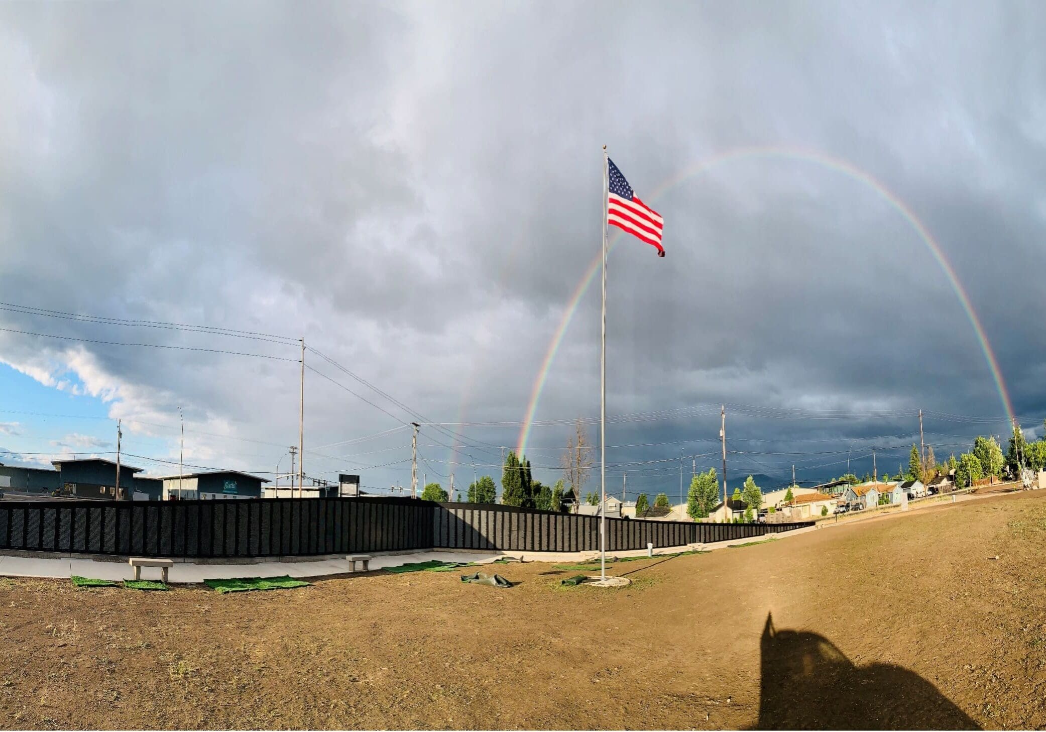 This photo was taken at 7:45 pm after the dedication of Vietnam Memorial Wall ceremony.